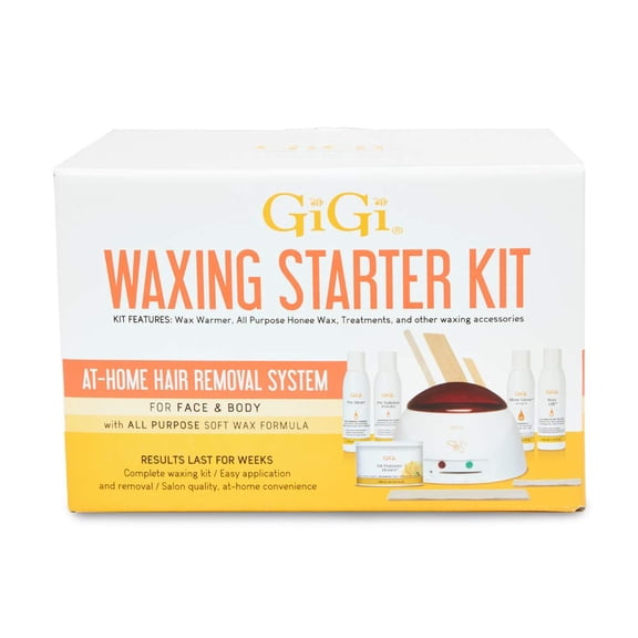 GiGi Waxing Starter Kit, Hair Removal Wax Kit with Wax Warmer, Honee Wax, Wax Remover, and After Wax Care