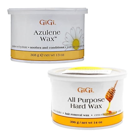GiGi Azulene Wax 13 oz + All Purpose Hard Wax 14 oz