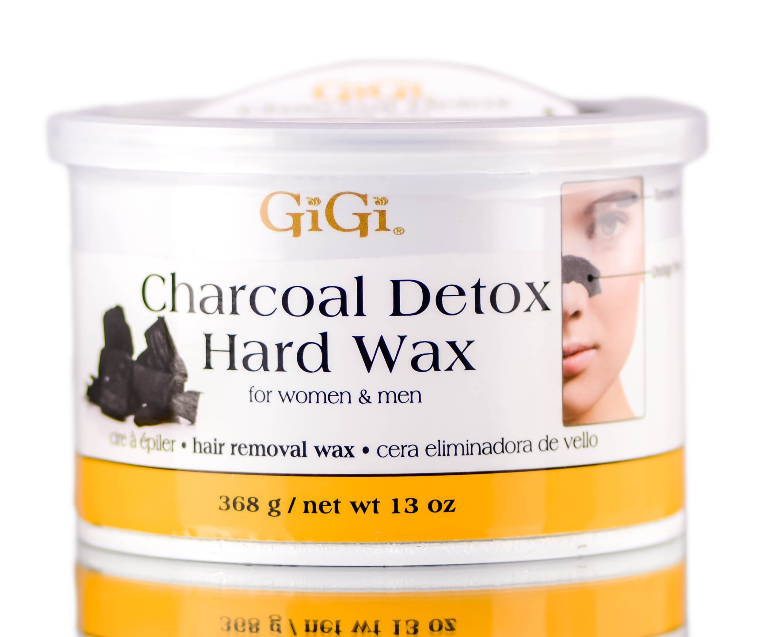 GiGi Charcoal Detox Hard Wax For Men and Women, 13 oz