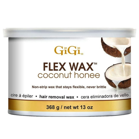 GiGi Coconut Honee Flex Wax Non-Strip Hair Removal Wax, 13 oz, 6 Pack