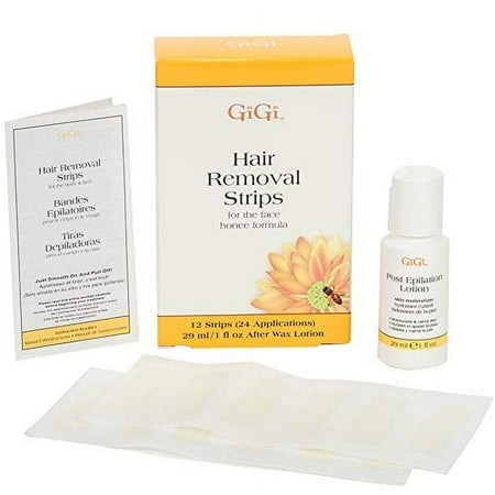GiGi Facial Hair Removal, 12 Pre-Waxed Strips