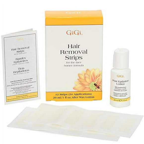GiGi Facial Hair Removal, 12 Pre-Waxed Strips