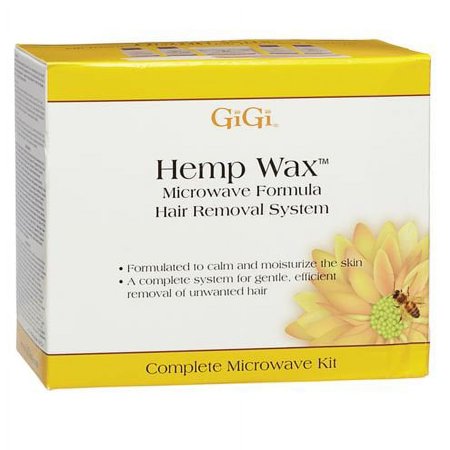 GiGi Hemp Wax Microwave Formula Hair Removal System, Fast, Gentle, and Effective