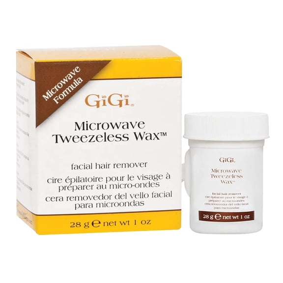 GiGi Microwave Tweezeless Wax Facial Hair Remover, 1 oz, 6 Pack