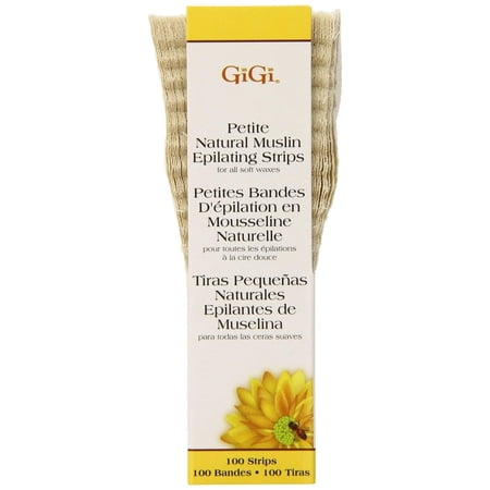 GiGi Natural Muslin Epilating Strips - Petite 100-Count Pack of 2