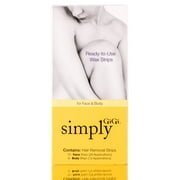 GiGi Simply Ready-to-Use Wax Strips for Face & Body 18 Strips