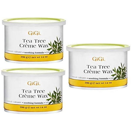 GiGi Tea Tree Creme Wax Soothing Formula 14 oz (3 pieces)