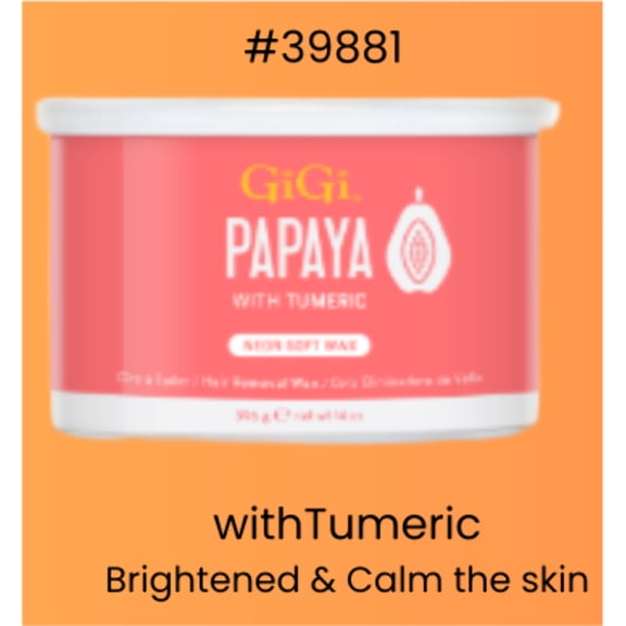 GiGi Wax Can Neon Soft Wax Papaya 14 oz #39881