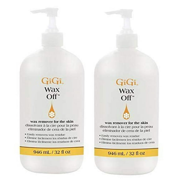 GiGi Wax Off - After Wax Remover for the Skin with Aloe Vera, 32 oz (2 Bottles)