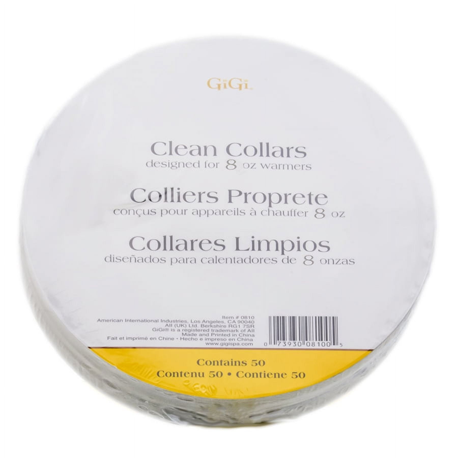 GiGi Wax Warmer Clean Collars (Size 50 Strips 8 oz)