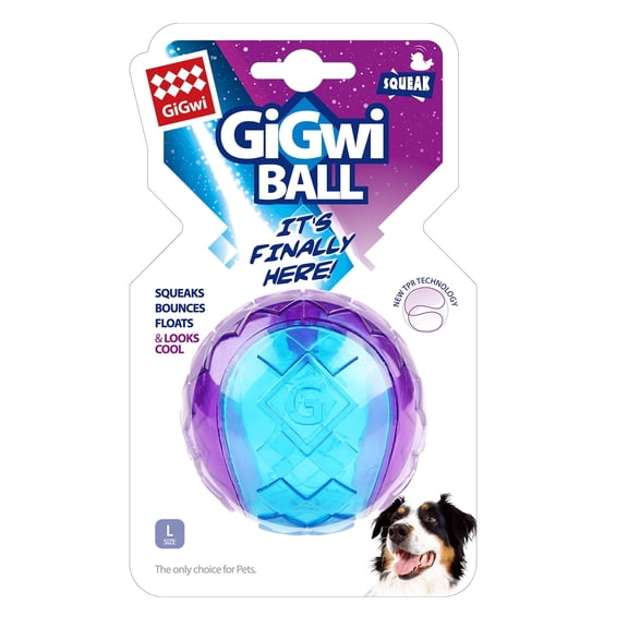 GiGwi 1pc Dog Toy Training Ball Dog Hard Ball Toy Interactive Game High Elastic Dog Ball Pet Chewing Ball Outdoor Waterproof G-Ball ball (large, transparent)