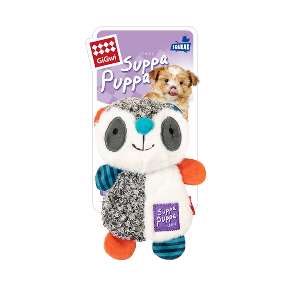 GiGwi 1pc Dog toys are suitable for small and medium-sized dogs to chew and squeak. Pet supplies with built-in sound paper and grinding teeth for interactive picking up of pet toys Paper Raccoon