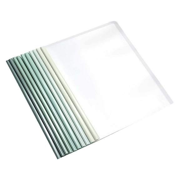 GiLiling 10-Pack Clear Report Covers with Sliding Bar Lock Mechanism, 7mm Folder Compatible for A4/Letter Size Paper with 50 Sheet Professional Presentation Capacity