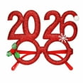 thumbnail image 1 of GiLiling 2026 New Year Glasses with Glitter, Novelty Eyewear Frames Adorned with Christmas Decorations for a Fun and Sparkling Celebration Accessory at Your Holiday Parties, 1 of 5