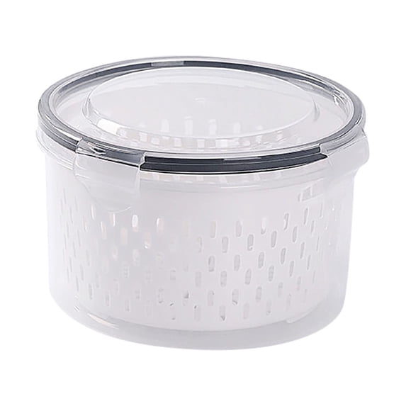 GiLiling 3 in 1 Fruit and Vegetable Storage Containers for Fridge, Draining Fresh Produce Savers with Leakproof Design, Fridge Organizer Bins for Berries, Salad, and Herbs