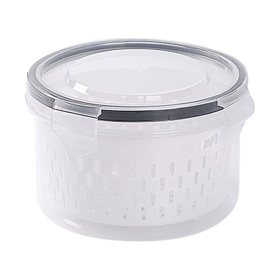 GiLiling 3 in 1 Fruit and Vegetable Storage Containers for Fridge, Draining Fresh Produce Savers with Leakproof Design, Fridge Organizer Bins for Berries, Salad, and Herbs