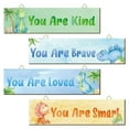 thumbnail image 1 of GiLiling 4 Pieces Dinosaur Motivational Wall Art Decors - Dinosaur Wooden Hanging Wall Prints Plaques， Dinosaur Room Decor for for Kids Boys Nursery Bedroom Wall Decoration, 1 of 4