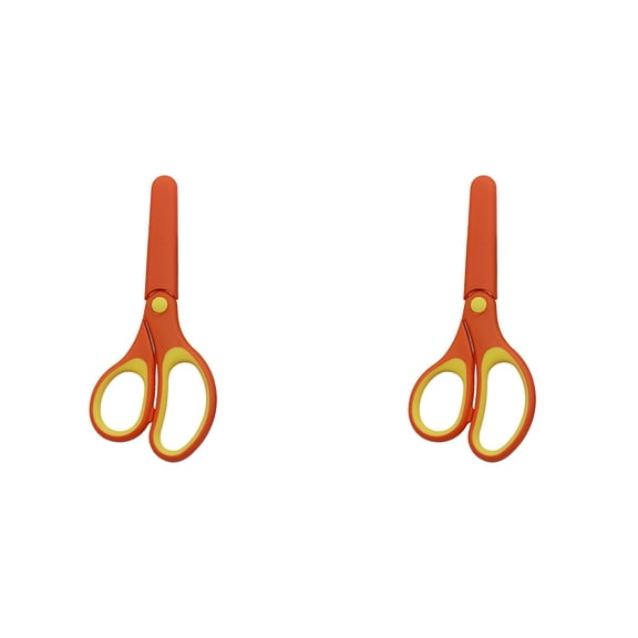 GiLiling 5.7” Stainless Stell Scissors, Safety, Blunt Tip, Comfortable, for Left and Right Handed Use, for Office Home Crafts, Assorted Colors