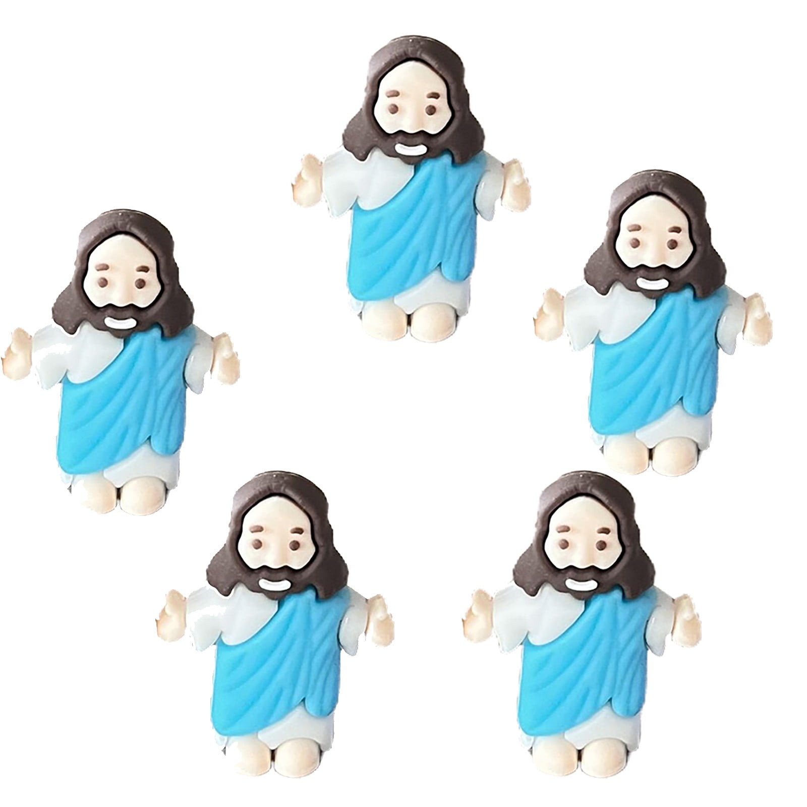 GiLiling 5 Pcs Mini Jesus Figures Jesus Loves You Jesus Doll Little ...