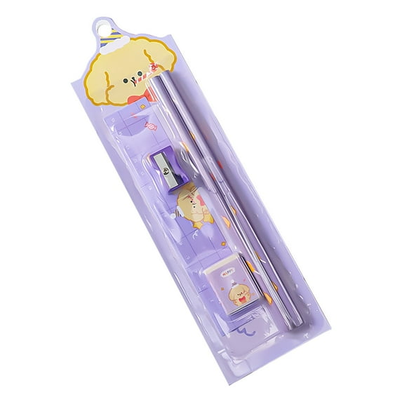 GiLiling 5-in-1 Premium Pencil Set, Stationery Supplies with Rulers, Pencils, Erasers,Sharpener,Color Pencil Set,Birthday Reward Holiday Gifts, Writing Instrument Office Stationery