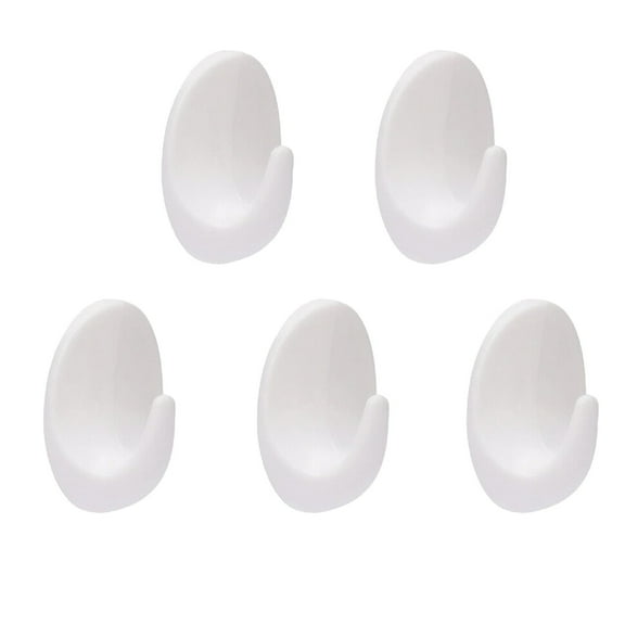 GiLiling 5pcs Self Adhesive Hanger Hooks Wall Door Sticky Towel Coat Hook Bathroom Suction Wall Hanger Hooks Robe Hooks for Hanging Clothes Hats Stick on Kitchen