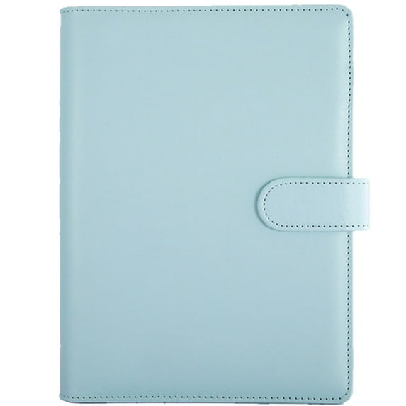 GiLiling A5 Synthetic Leather Notebook Refillable 6 Ring Notepad Cover Closure Storage Box DIY Leather Binder 6 Ring Binder Notebook Refillable Notebook A5 Planner Binder with Binder Pockets A5 Di