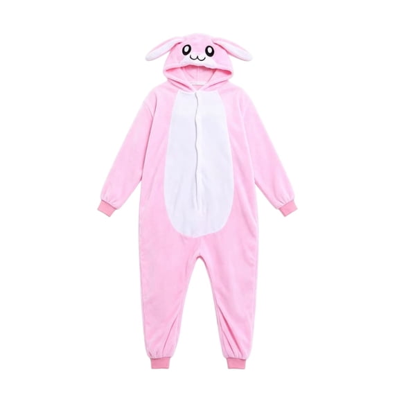 GiLiling Animal Hooded Onesie Charactertume for Kids Toddleer Boys and Girls Halloween Easter Character Outfit Kit Bunny (Pink, 18-24 Months)