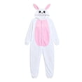 thumbnail image 1 of GiLiling Animal Hooded Onesie Charactertume for Kids Toddleer Boys and Girls Halloween Easter Character Outfit Kit Bunny (White, 9-10 Years), 1 of 4