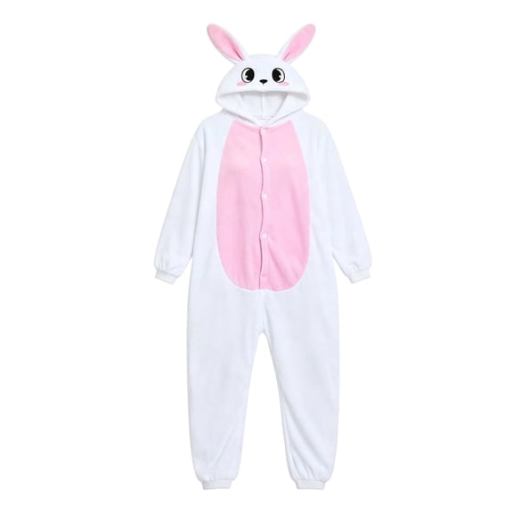 GiLiling Animal Jumpsuit Dress-Up Outfit for Kids Girls and Boys Halloween Costumes Role Play Rabbit Outfit (White, 18-24 Months)