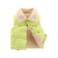 thumbnail image 1 of GiLiling Baby Boys Girls Fleece Waistcoat Down Jacket Winter Fuzzy Thick Cotton-Padded Puffer Jacket Sleeveless Coat (Green, 3-4 Years), 1 of 3