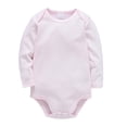 thumbnail image 1 of GiLiling Baby Boys and Girls Long-Sleeve Bodysuits Cotton One piece Solid Bodysuits Infant Basic Essentials (Pink, 9-12 Months ), 1 of 8