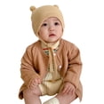 thumbnail image 1 of GiLiling Baby Girls and Boys Knit Cardigan - Solid Long Sleeve Sweater Coat for Fall Layering, Casual Outerwear for School Days (Coffee, 12-18 Months), 1 of 4