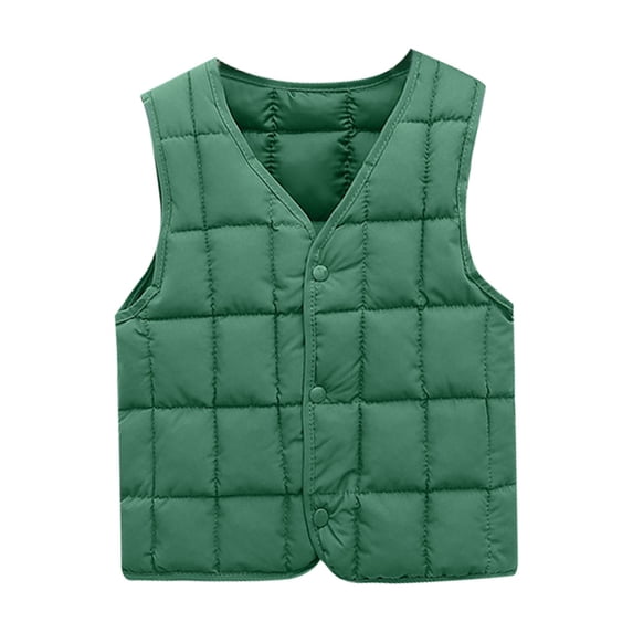 GiLiling Baby Girls and Boys Winter Warm Vest Cute Lightweight Sleeveless Jacket Button V Neck Waistcoat Outerwear (JN, 3-4 Years)