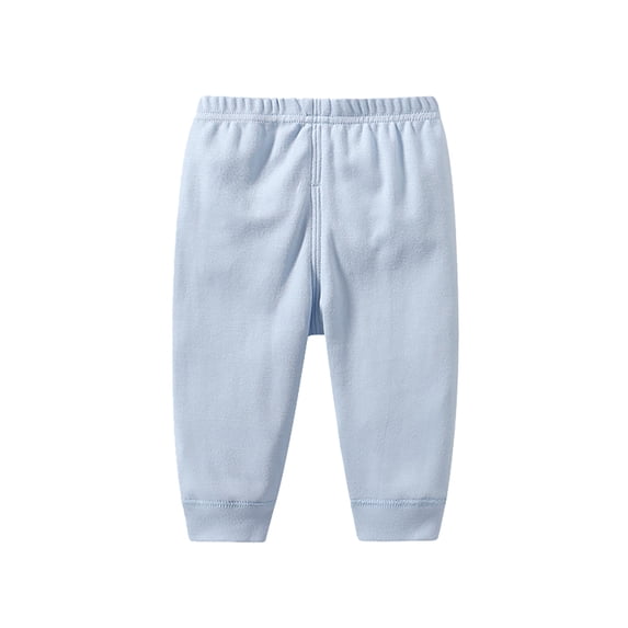 GiLiling Baby Joggers for Boys Girls Baggy Sweatpants Solid Elastic Waist School Pants Casual Sport Trousers (Light Blue, 0-3 Months)