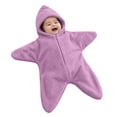 thumbnail image 1 of GiLiling Baby Star Suit Newborn Fleece Starfish Bunting Romper Infant Halloween Footie Jumpsuit Winter Warm Wearable Blanket (Purple, 9-12 Months), 1 of 4