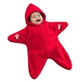 thumbnail image 1 of GiLiling Baby Star Suit Newborn Fleece Starfish Bunting Romper Infant Halloween Footie Jumpsuit Winter Warm Wearable Blanket (Red, 9-12 Months), 1 of 5
