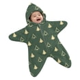 thumbnail image 1 of GiLiling Baby Star Suit Newborn Fleece Starfish Bunting Romper Infant Halloween Footie Jumpsuit Winter Warm Wearable Bodysuit (Green, 9 Months), 1 of 5