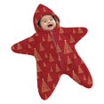 thumbnail image 1 of GiLiling Baby Star Suit Newborn Fleece Starfish Bunting Romper Infant Halloween Footie Jumpsuit Winter Warm Wearable Bodysuit (Watermelon Red, 6 Months), 1 of 5