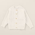thumbnail image 1 of GiLiling Baby Toddler Girls Solid Color Cable Knit Cardigan Long Sleeve Crewneck Chunky Crochet Open Front with Pockets Fall Winter Sweater (White, 3-6 Months), 1 of 6