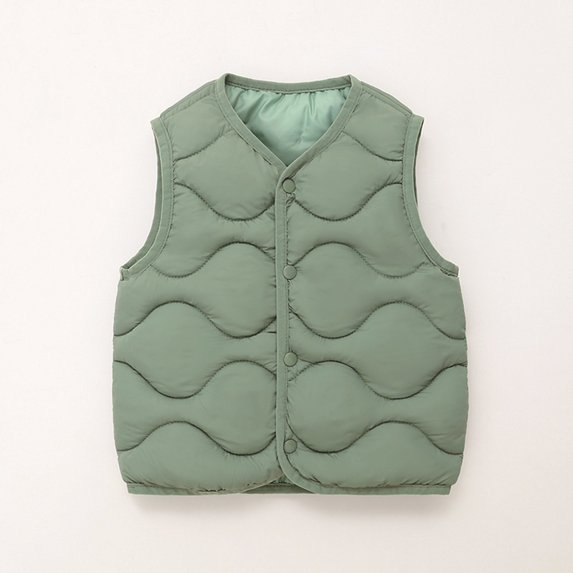 GiLiling Baby Toddler Puffer Vest Boys Lightweight Sleeveless Jacket Girls Casual Fall Winter Waistcoat Outerwear for Kids (Light Green, 9-10 Years)