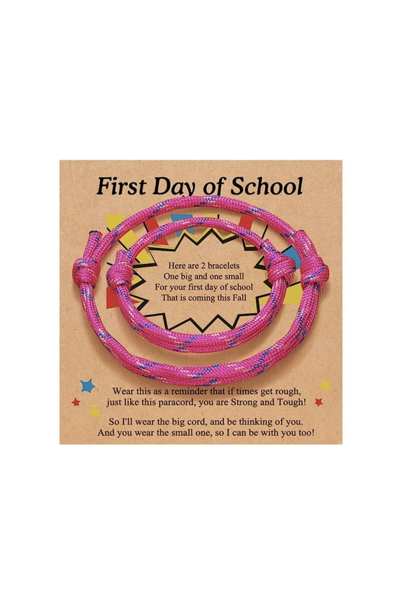 Back to School Bracelets for Son, Black Back to School Bracelet Mommy and Me as Back to School Gift, First Day of Kindergarten Bracelet, Son Bracelet from Mom or Dad