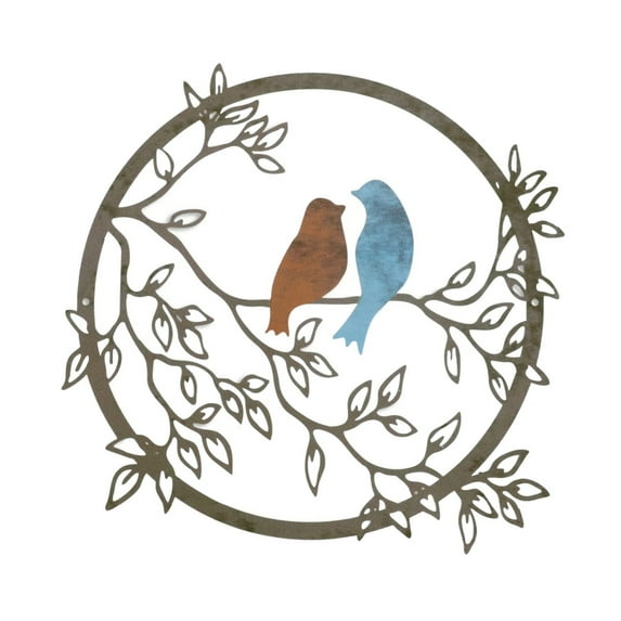 GiLiling Birds On Art Branches Wall Decoration , Garden Wall Art Signs Welcome Sign Hanging Outdoor Wall Decor Bedroom Garden Decor Decorations for House , Boho Rustic Farmhouse DIY Art Decor