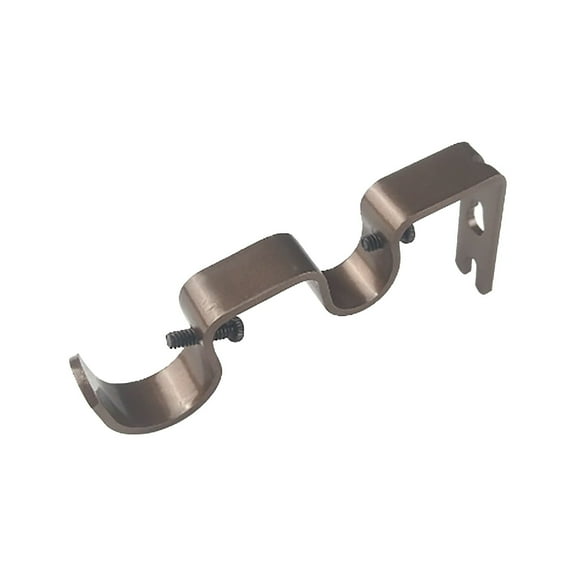 GiLiling Black Modern Minimalist Curtain Dual Pole Integrated Curtain Accessory Rack Base Support Rack Dual Pole Bracket Window Hardware Curtain Rod Hangers Support