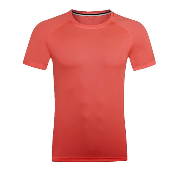 GiLiling Boys Compression Shirt Short Sleeve Athletic Workout T Shirt Cool Dry Running Gym Undershirt (Watermelon Red, 11-12 Years)