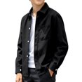 thumbnail image 1 of GiLiling Boys Denim Shirt Long Sleeve Button Shacket Western Shirts Regular Fit Cowboy Casual Lightweight Blouse (Black, B), 1 of 5