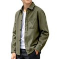 thumbnail image 1 of GiLiling Boys Denim Shirt Long Sleeve Button Shacket Western Shirts Regular Fit Cowboy Casual Lightweight Blouse (Green, E), 1 of 5