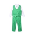 thumbnail image 1 of GiLiling Boys Formal Suit Slim Fit Tuxedo Suits for Kids Ring Bearer Outfit Kids Suit Set Toddler to Teen Boy (Green, 11-12 Years), 1 of 4