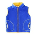 thumbnail image 1 of GiLiling Boys Sherpa Fleece Vest Coat Zipper Lightweight Stand Collar Sleeveless Jacket Toddler Kids Fall Winter Thick Warm Coat ﻿ (Blue, 3-4 Years), 1 of 9