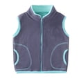 thumbnail image 1 of GiLiling Boys Sherpa Fleece Vest Coat Zipper Lightweight Stand Collar Sleeveless Jacket Toddler Kids Fall Winter Thick Warm Coat (Grey, 3-4 Years), 1 of 9