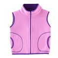 thumbnail image 1 of GiLiling Boys Sherpa Fleece Vest Coat Zipper Lightweight Stand Collar Sleeveless Jacket Toddler Kids Fall Winter Thick Warm Coat (Pink, 5-6 Years), 1 of 9